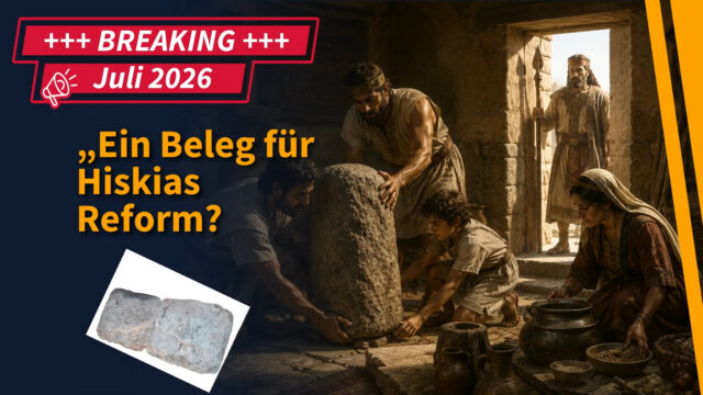 Funde & Fakten: „Ein Beleg für Hiskias Reform?“